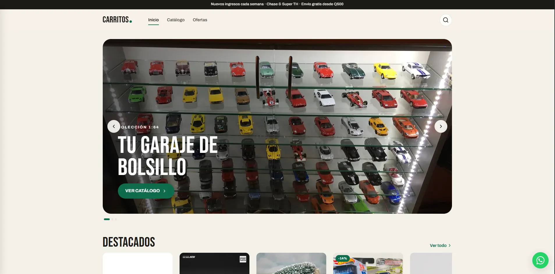 Catálogo digital con pedidos por WhatsApp hecho con Disecko