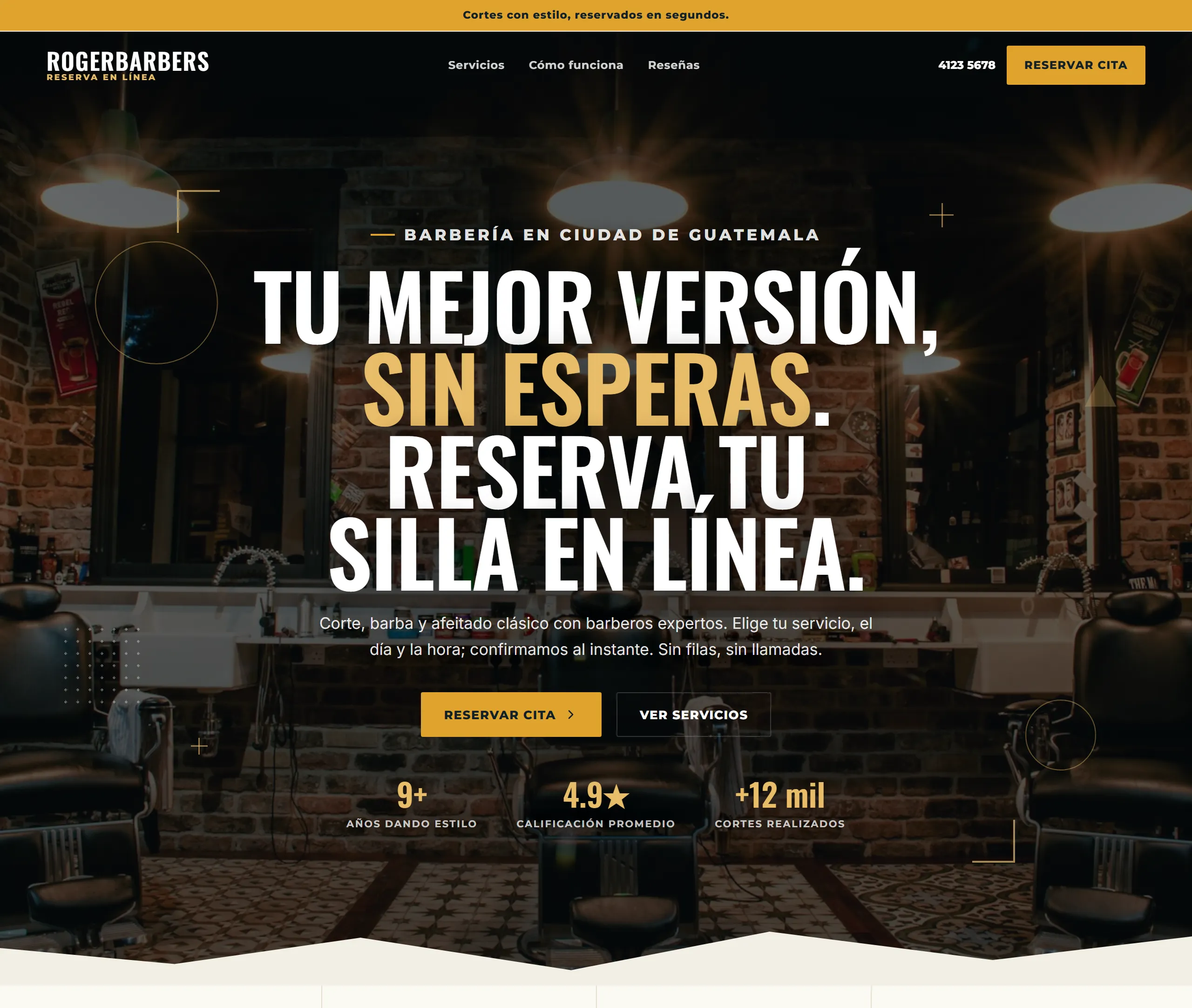 Sitio de servicios con diseño Creativo hecho con Disecko — paleta Roble