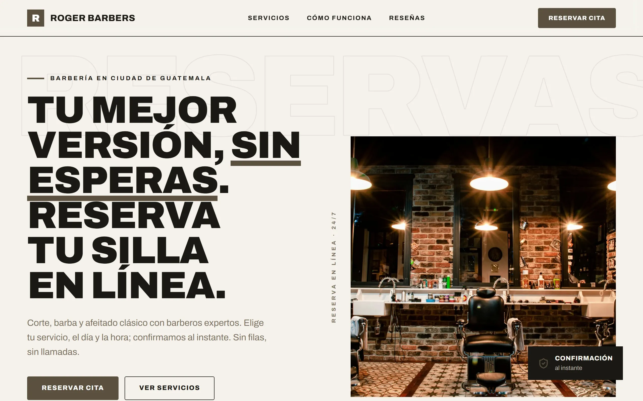 Sitio de servicios con diseño Moderno hecho con Disecko — paleta Marfil