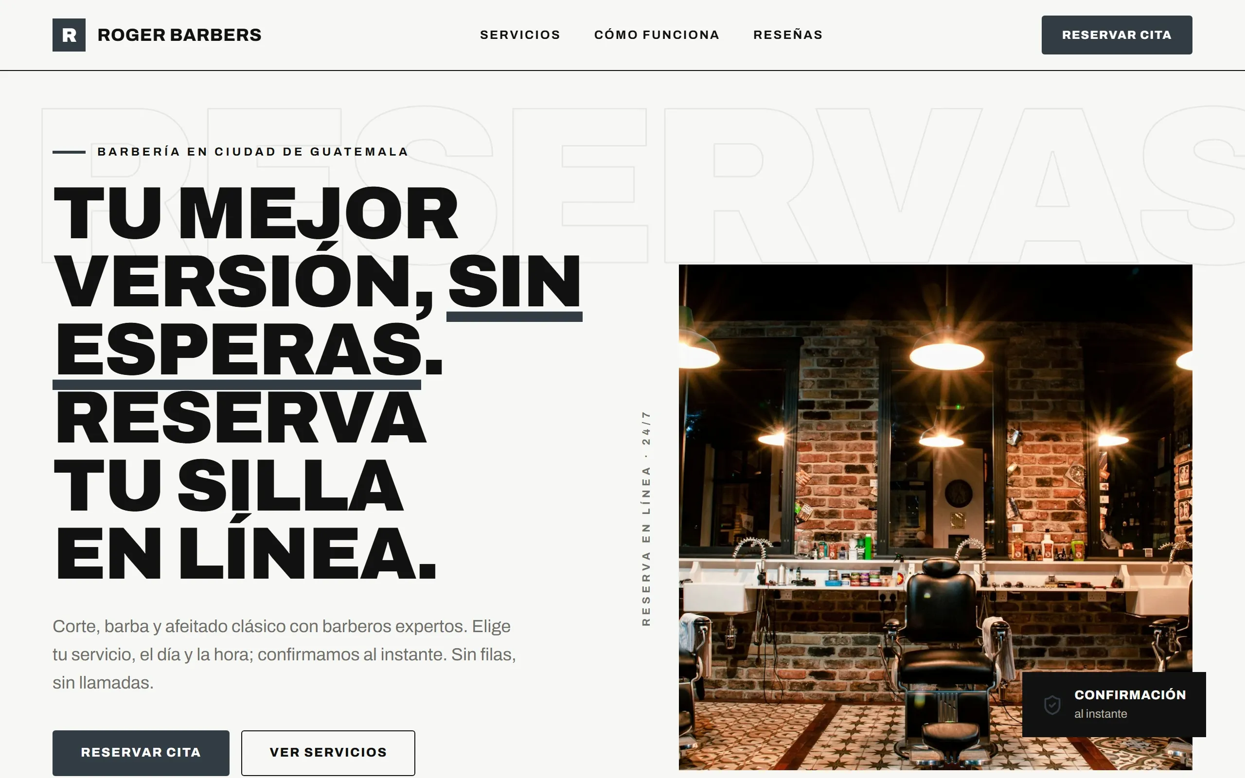 Sitio de servicios con diseño Moderno hecho con Disecko — paleta Hueso