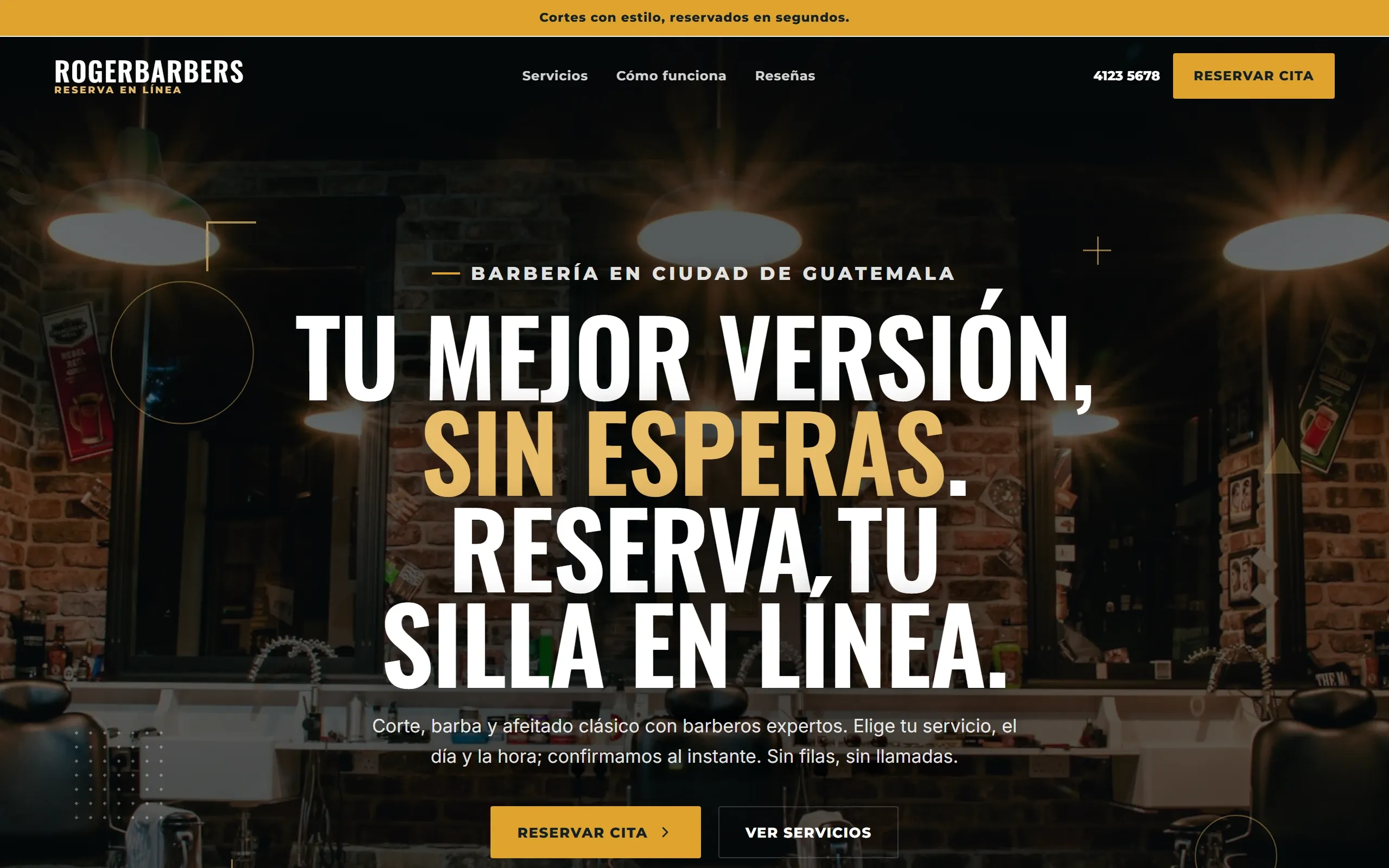 Sitio de servicios con diseño Creativo hecho con Disecko — paleta Roble