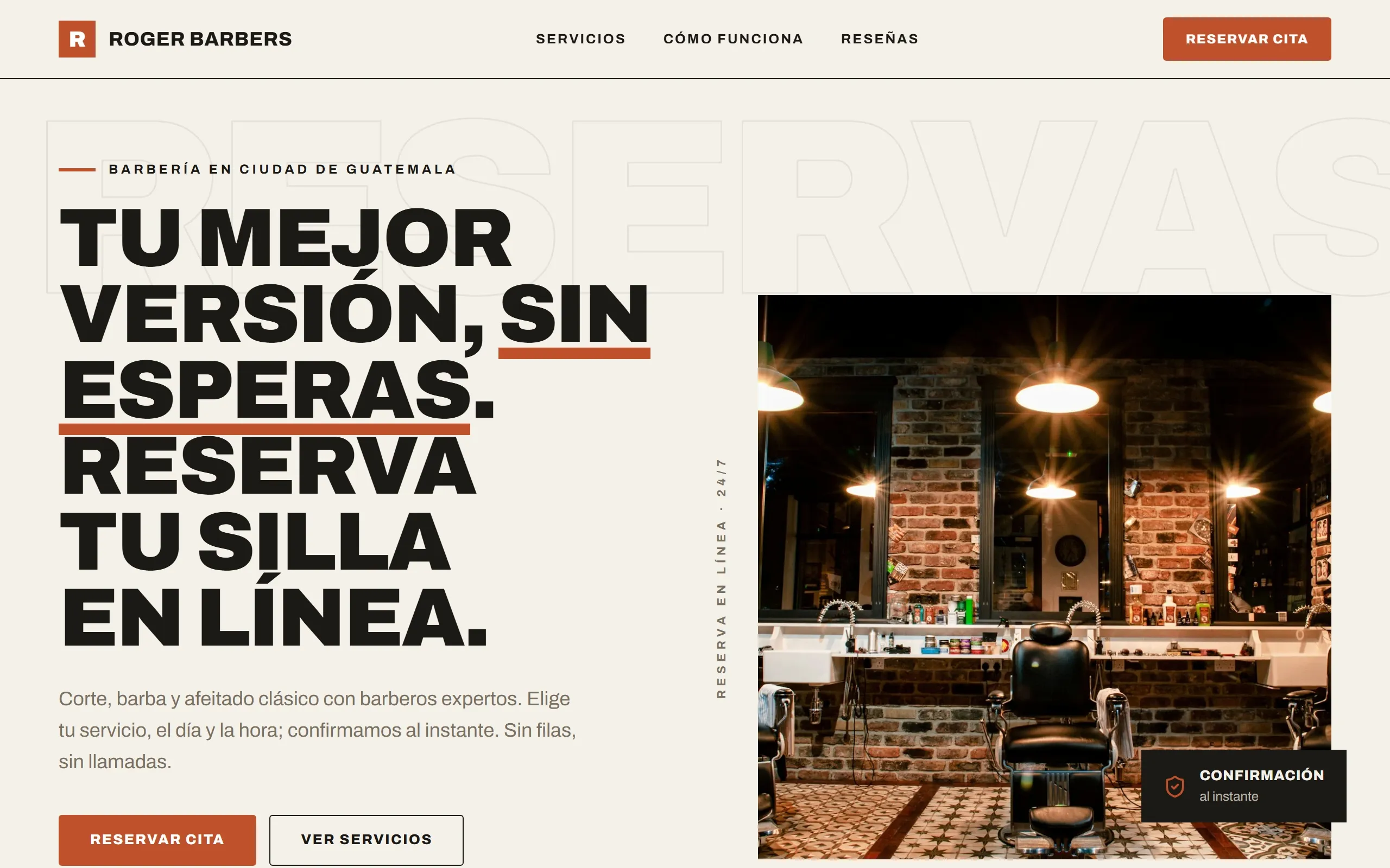 Sitio de servicios con diseño Moderno hecho con Disecko — paleta Arena