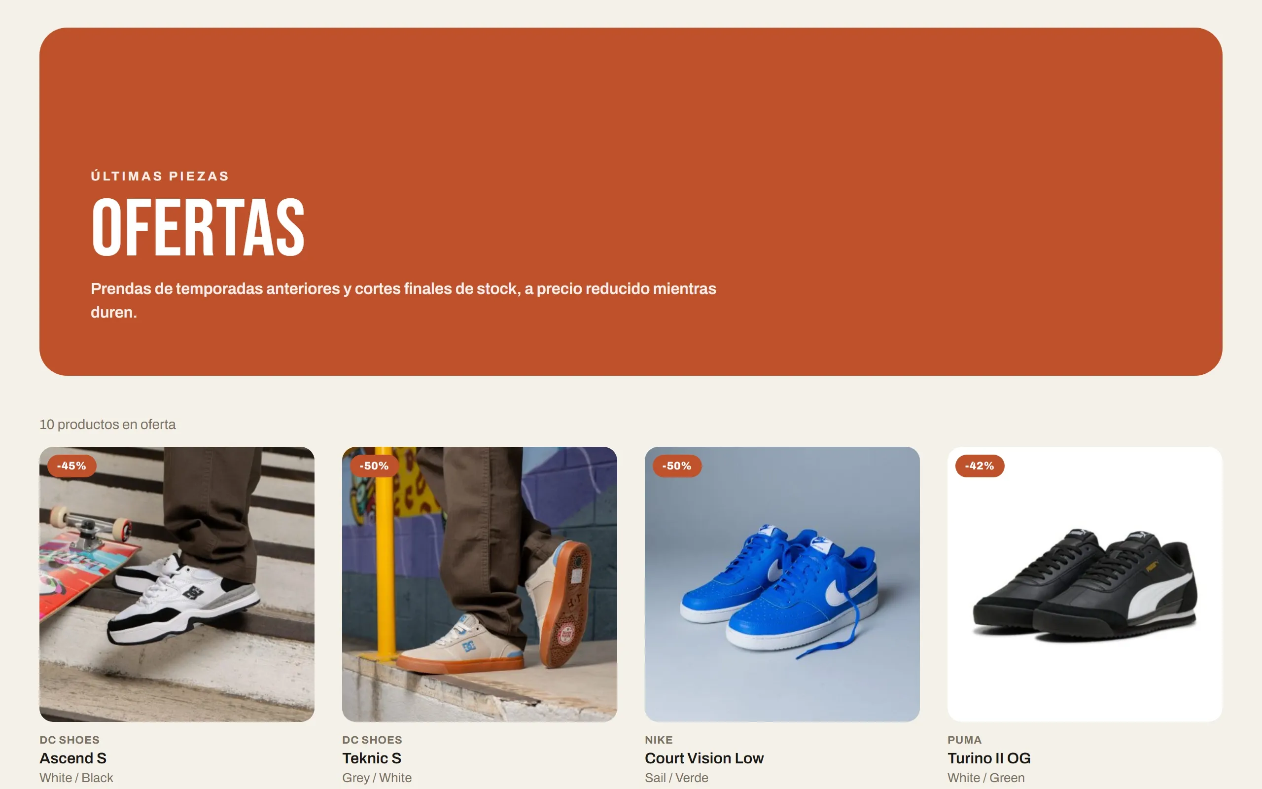 Carrito y ofertas de un catálogo digital hecho con Disecko